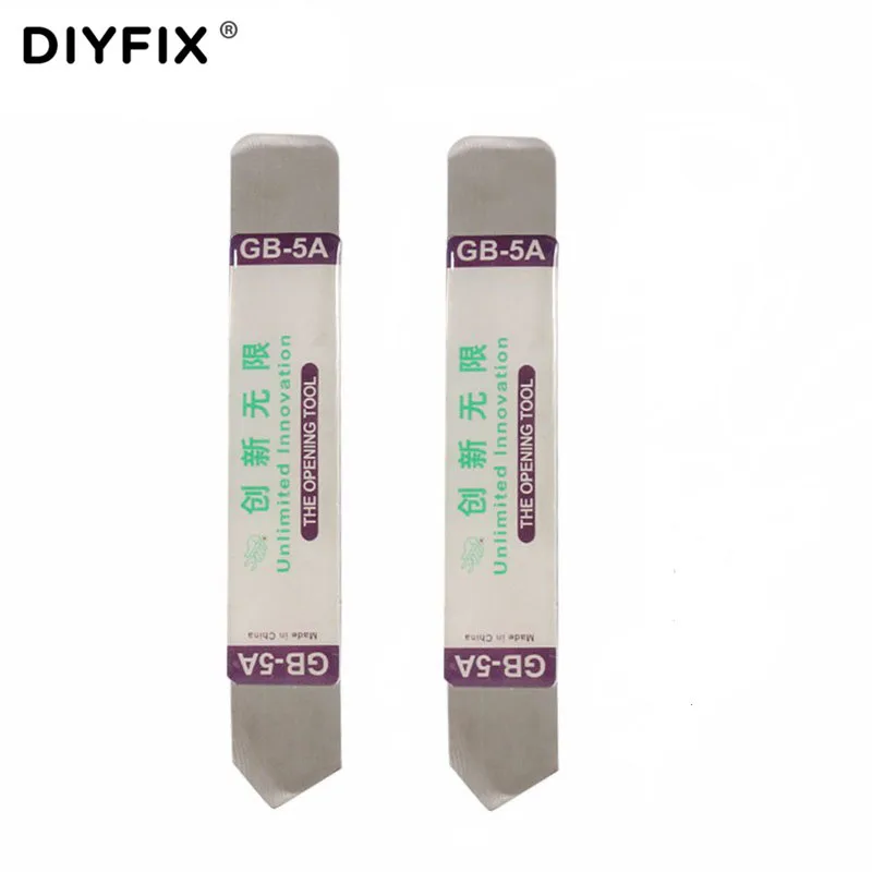DIYFIX 2 قطعة لينة رقيقة الفولاذ المقاوم للصدأ شفرة حدق Spudger الهاتف اللوحي شاشة بطارية افتتاح أدوات ل فون باد سامسونج فتاحة
