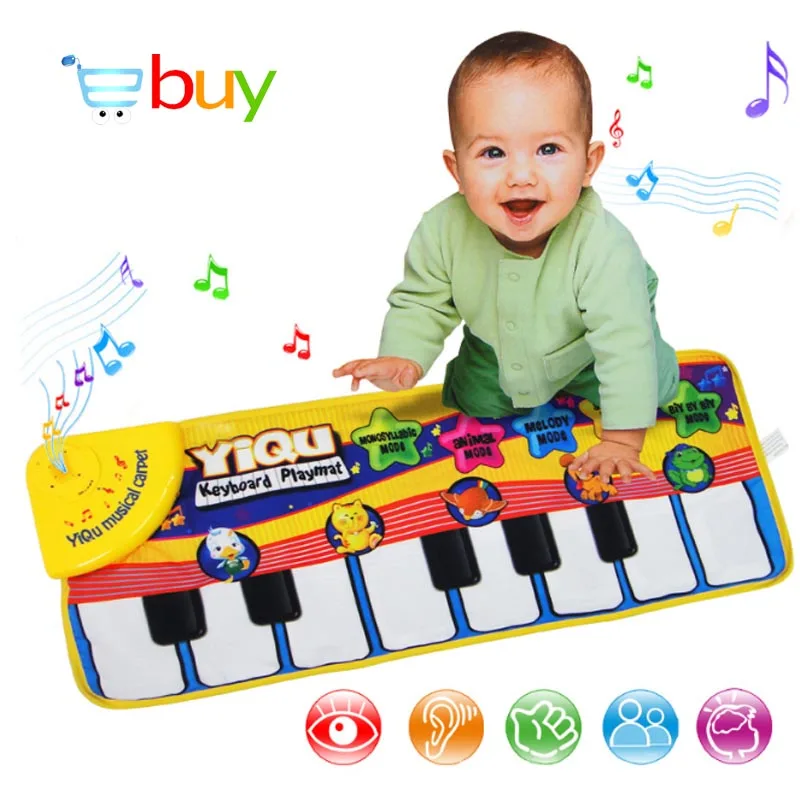 Large Baby Musical Carpet Keyboard Playmat Music Play Mat Piano Early Learning Educational Toys for Children Kids Puzzle Gifts