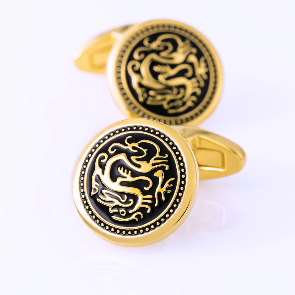 KFLK Jewelry French shirt cufflink for mens Brand Chinese Dragon Cuff link Luxury Wedding Button High Quality