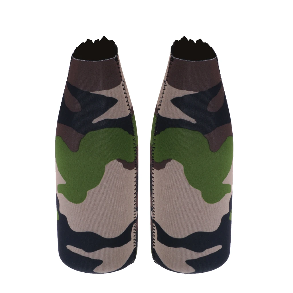 

1 Pair Camouflage Beer Wine Bottle Cooler Wrap Neoprene Sleeve Holder Party Favor