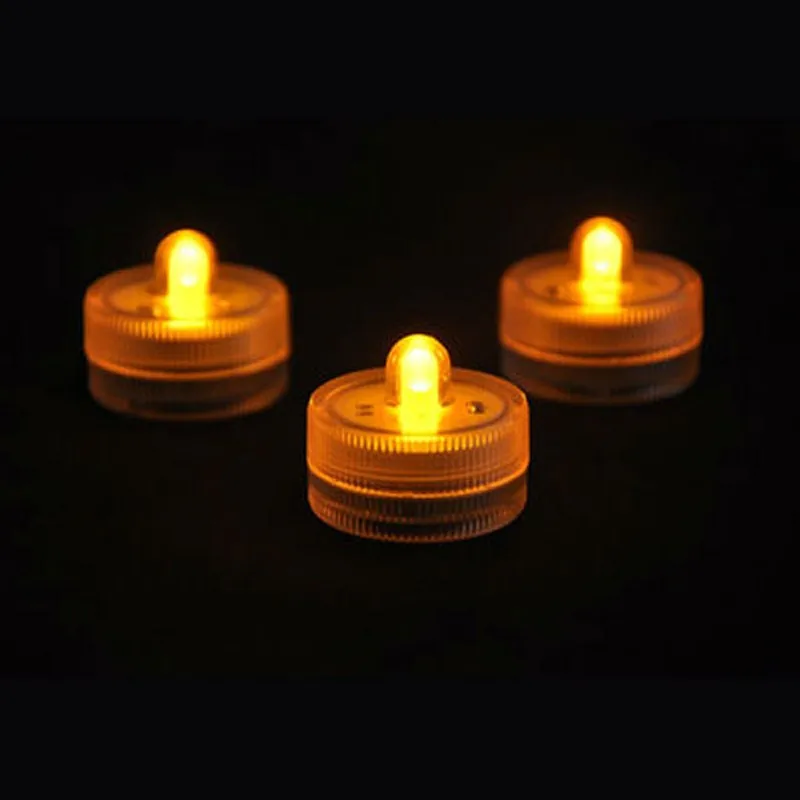 

24pcs/lot Waterproof Underwater Battery Powered Submersible LED Tea Lights Candle for Wedding Party Decorations