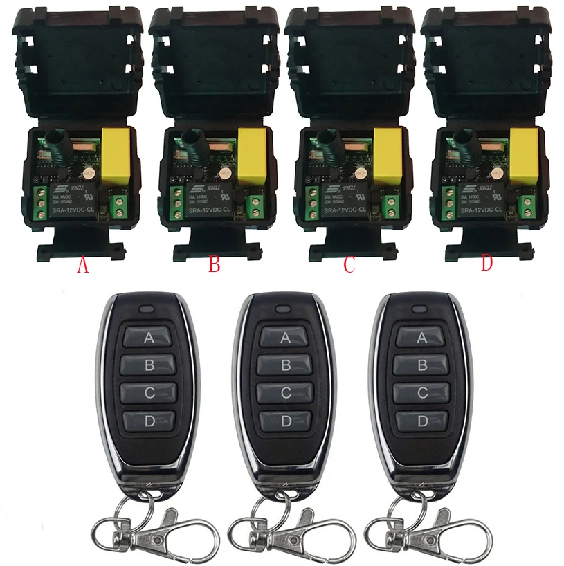 AC220V 1CH 10A RF Wireless Remote Control Relay Switch Security System Garage Doors Gate Electric Doors shutters