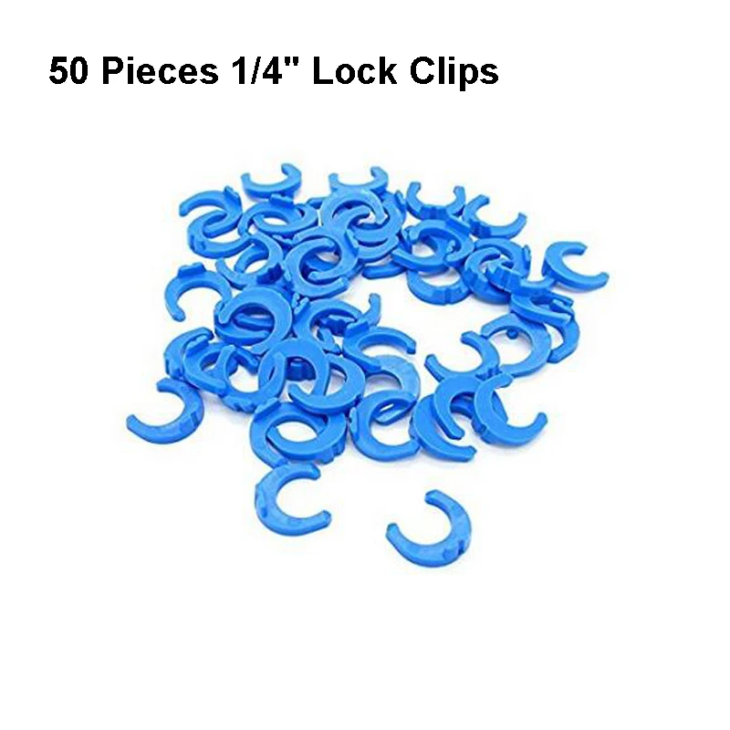Clipes de travamento para filtro de água por osmose reversa ro, 1/4 polegadas, pacote de 50