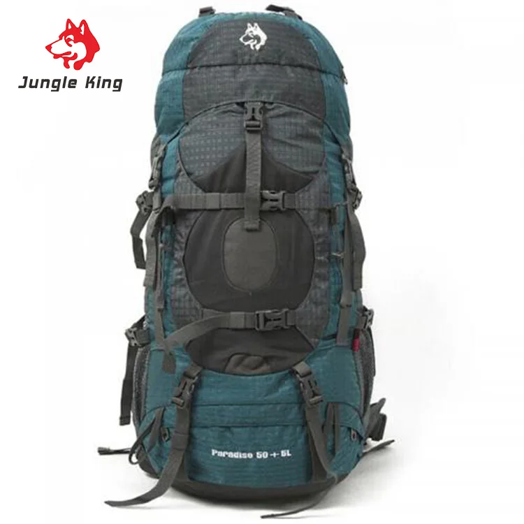 Jungle King 2017 new outdoor mountaineering bags 50+5L large capacity backpack with quality system with rainproof cover bag1.8kg