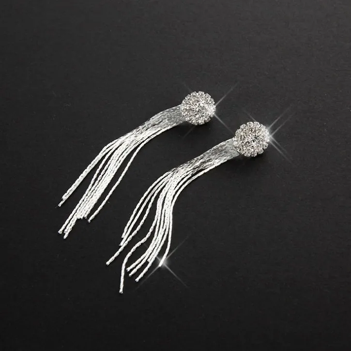 Oorbellen New Fashion Jewelry Personality Temperament Crystal Tassel Bride Earrings Long Earrings For Women Statement Earrings