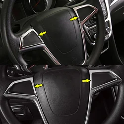 Chrome Steering Wheel Switch Button Panel Trim Cover Badge Insert For Buick Encore Opel/Vauxhall Mokka X 2012 - 2016 2017 2018