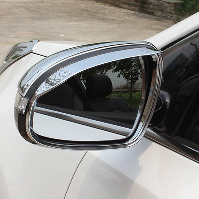 For KIA Sportage 4 QL Kx5 2016 2017 ABS Chrome Car Rearview Mirror Rain Eyebrow Frame Cover Trim styling Auto Accessories 2pcs