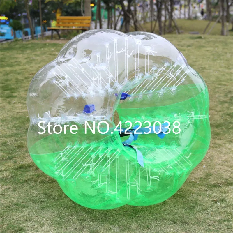 จัดส่งฟรี Air Bubble ฟุตบอล 0.8mm TPU 1.5m Air กันชน Body Zorb Bubble Ball ฟุตบอลฟองฟุตบอล ZorbBall สําหรับขาย