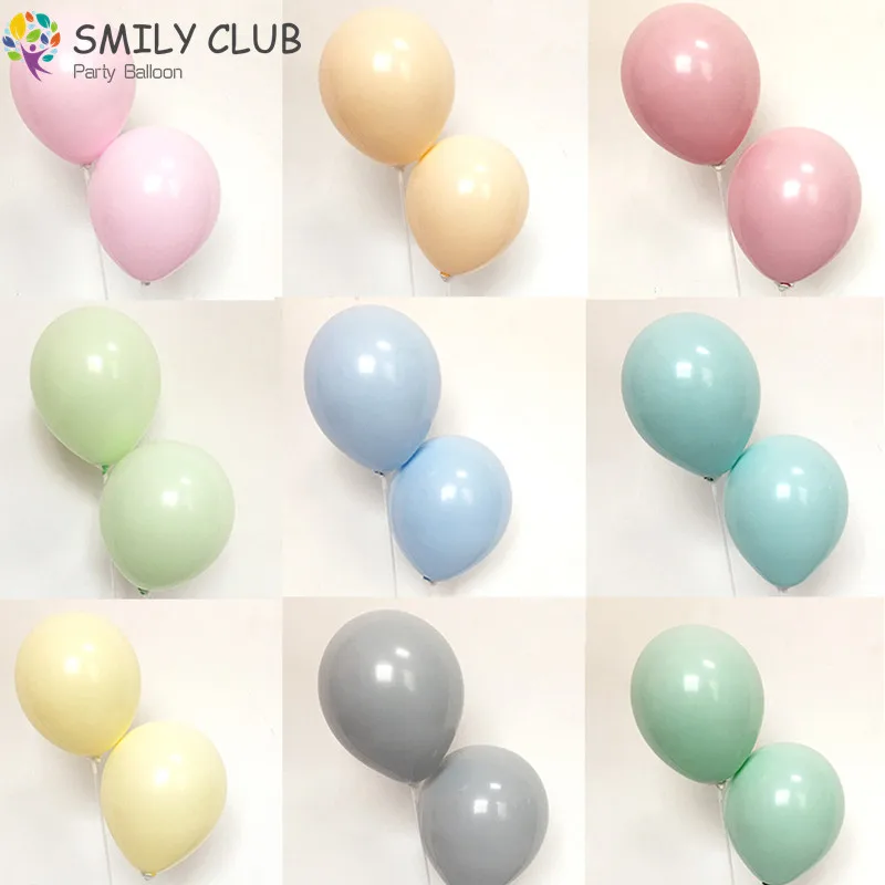 5 Inch10 Inch 12 Inch Multicolor Pastel Candy Balloons Wedding Baloons Round Macaron Balloon Arch Decoration100pcs (50sets)