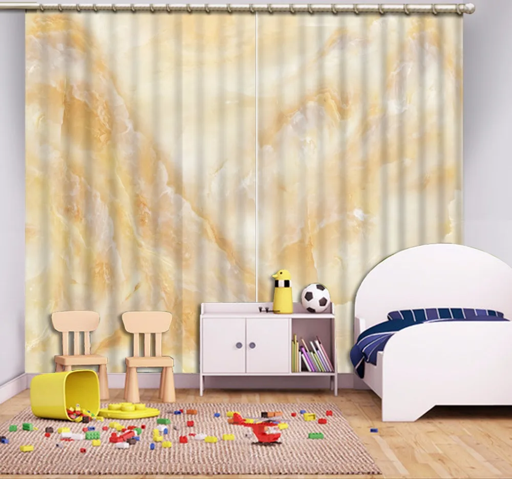 

marble Living Room or Hotel Cortians Sunshade Window Curtains 3D Tridimensional Scenery Printing 3D Curtains Drapes For Bed room