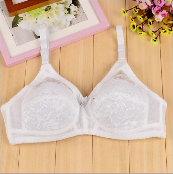 Great mother's comfortable bra sexy lace lingerie brassiere wireless cotton bras for women size 34 36 38 40 42 A B C cup bh D05