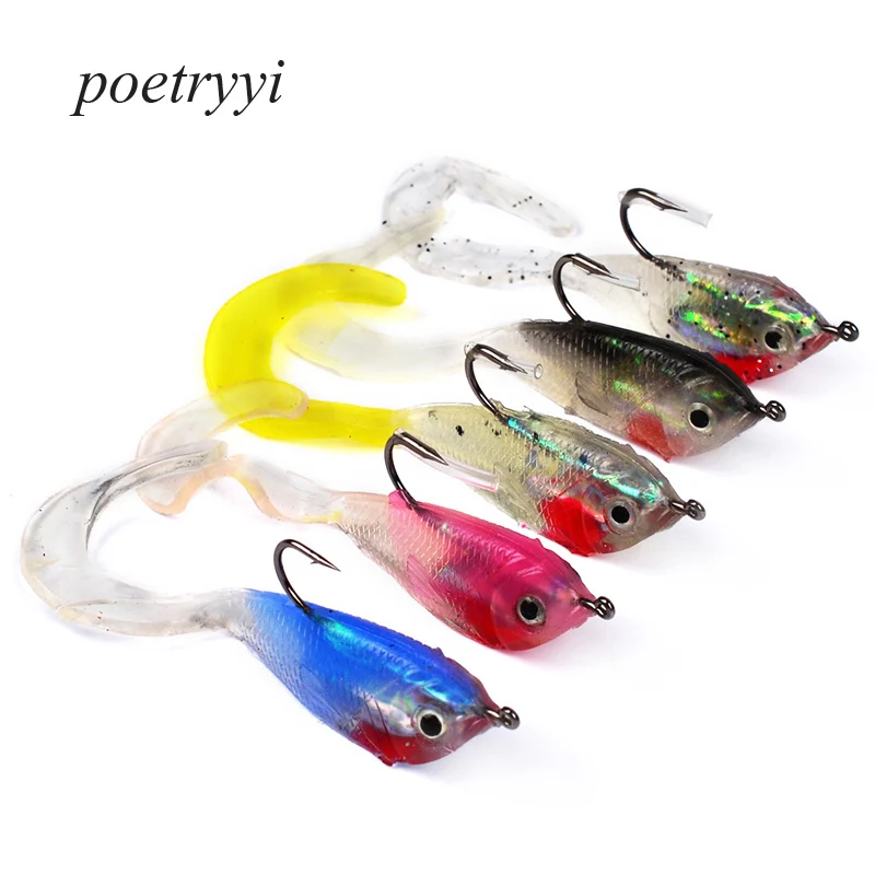 

POETRYYI New Soft Lures Fishing Soft Bait Tiddler Bait With Hook 5.1cm 1pc/lot Fishing Lures Tackle Fishing accessories 30