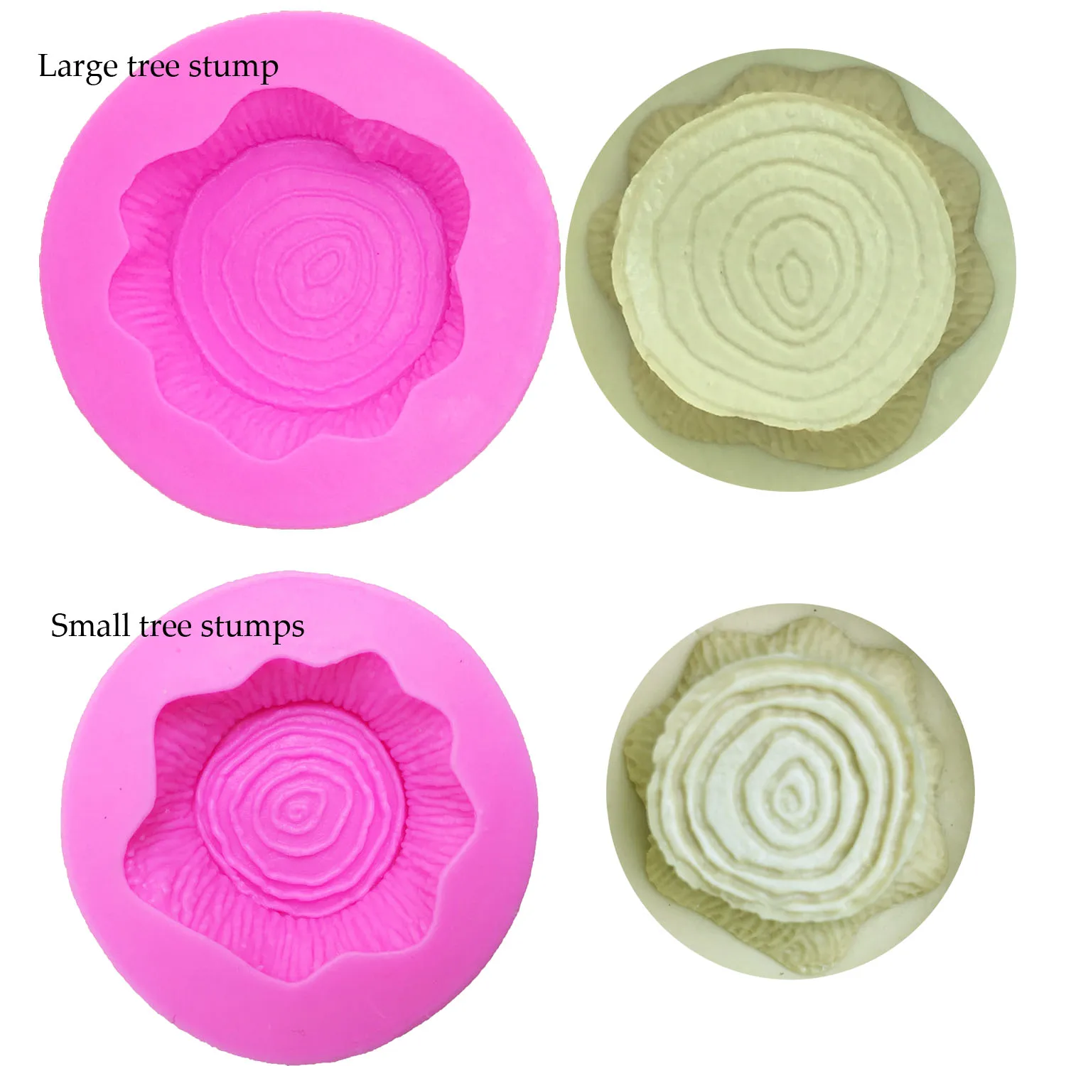 M0743 Tree stump DIY Silicone Molds For Fondant Cake baking Mold Bakware Soap Mould Sugar Tools