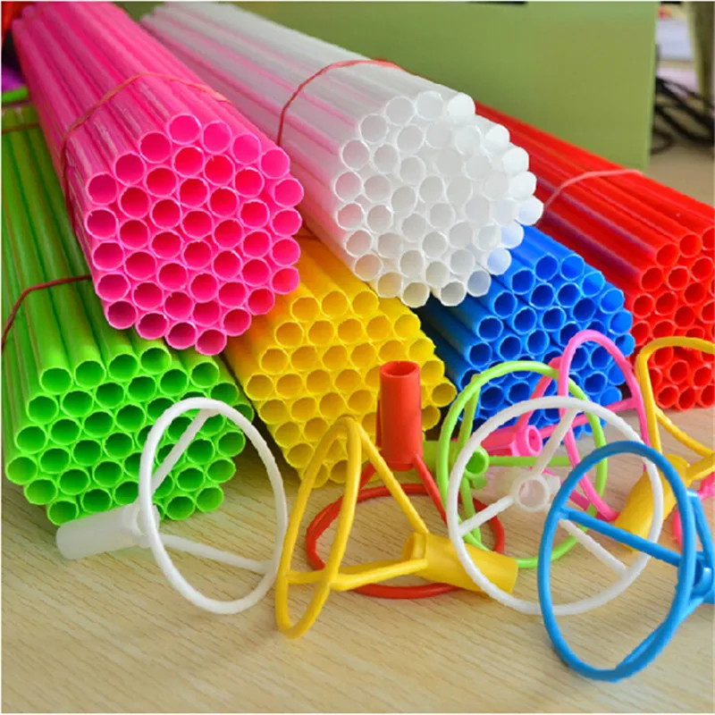 

Birthday Party 500sets/lot 40cm 16inch Foil Balloon Plastic Sticks Multicolor Cup Accessories Wedding Party Decoration Supplies