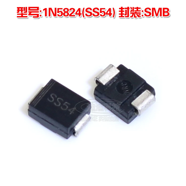 New 1N5824 SMB Silkscreen SS54 Diode Schottky 5A 40V Size 6.8 * 5.9