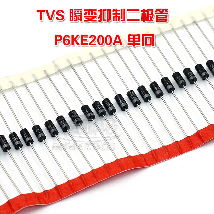 New P6KE200A TVS Transient Suppression Diode Unidirectional 200V 600W Straight DO-15