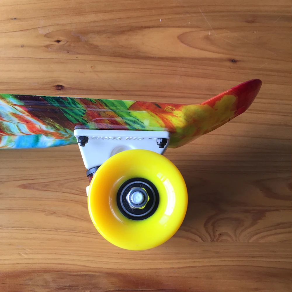 22" X 6" Skateboards Retro Standard Skate Board Mini Cruiser Plastic Longboard Graphic for Girls Twister image 3