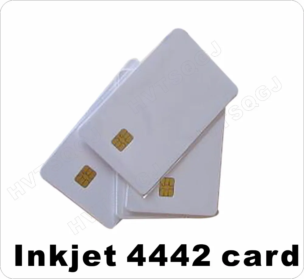 20 PCS white inkjet printable PVC IC with SLE 4442 card ISO 7816 blank Smart contact IC card For Epson/Canon Inkjet Printer