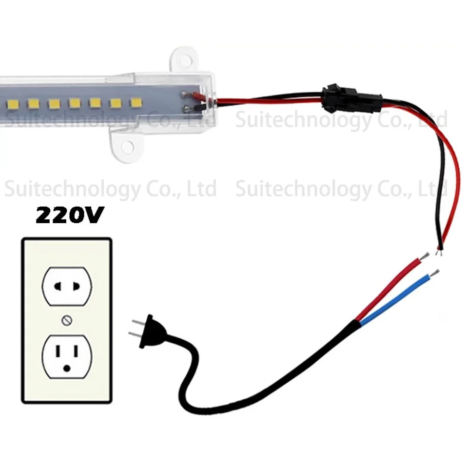 5 sztuk 60cm pasek ostre światło LED AC220V jasny długi pasek światła światła typu LED Bar gablota lodówki Patch listwa świetlna