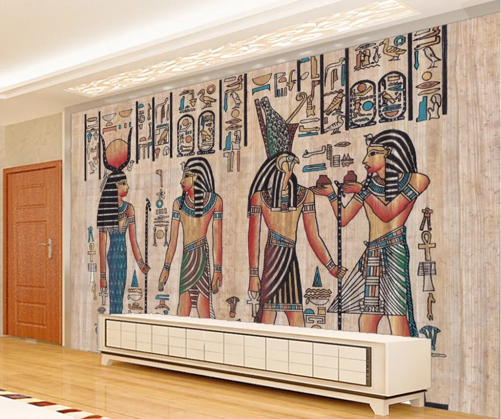 custom murals-3d wallpapers home decor Photo background Ancient Egyptian civilization Mayan elders hotel large wall art mural