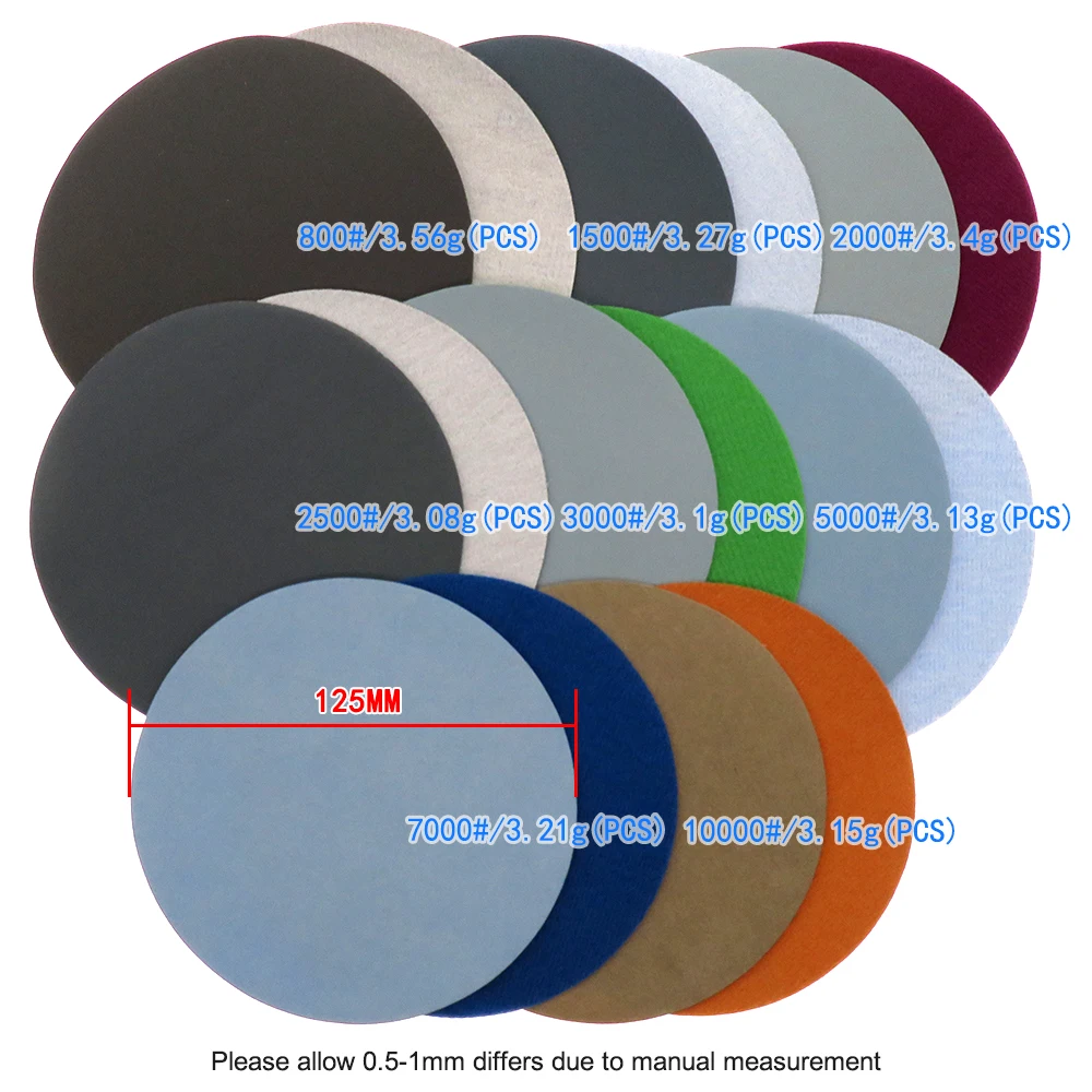 30 PCS 2 Inch 50 MM Móc và Vòng Lặp Ướt Khô Giấy Nhám Chà Nhám Tấm Silicon Carbide 60 đến 10000 Bột Kiều Mạch cho Đánh Bóng Mài