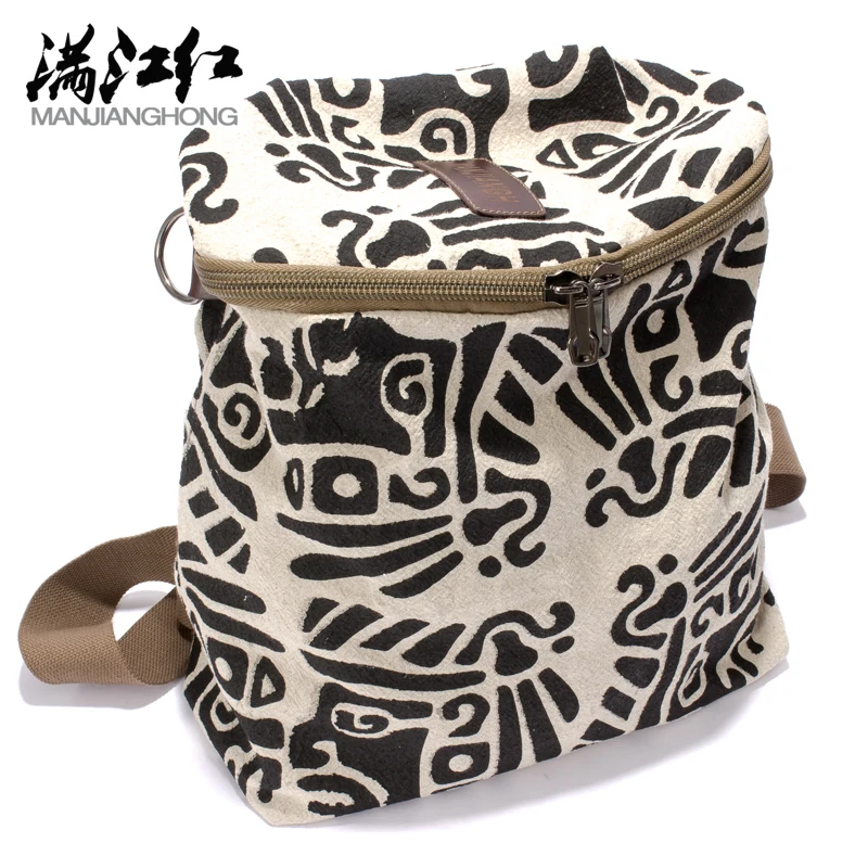 MANJIANGHONG-Casual Hit Color Canvas Mochila, Grande Capacidade Simples Student Bag, Wild Travel Bag, Listagem do novo