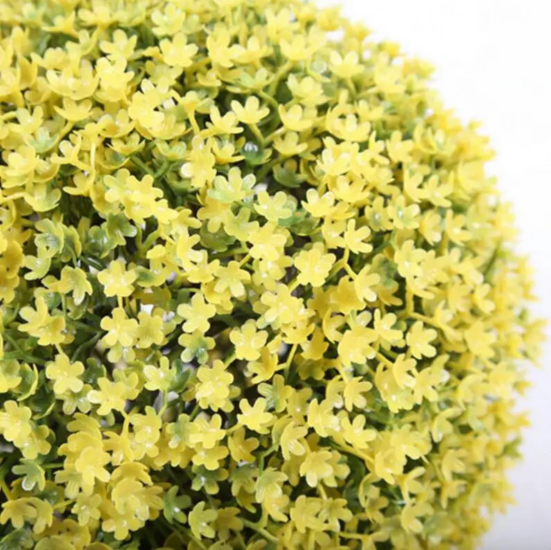 Diameter 28cm Artificial Plastic Yellow Cherry Ball For Wedding Home Office Hotel Decoration