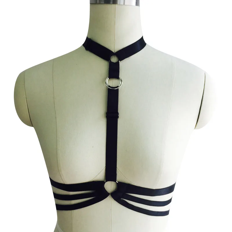 

Sexy Lingerie Anya Cage Bra and chest cage harness goth women's Body Harness Belt