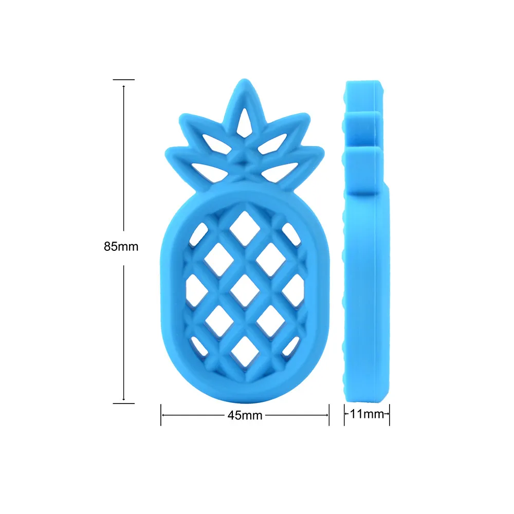 LOFCA 1pcs Pineapple Silicone Teether Baby Teething Nursing Soft Silicone Beads BPA Free Food Grade Toys Soothe Teething Baby