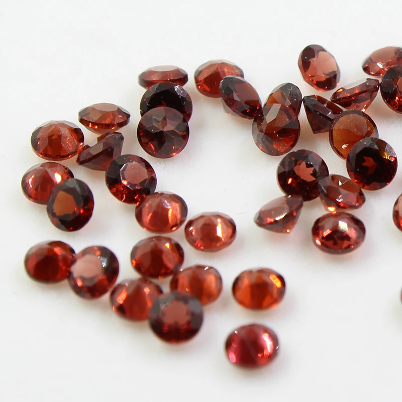 5 pieces a lot 3 mm & 4 mm & 5 mm & 6mm round cut natural garnet loose gemstone for jewelry craftsman VVS wine red garnet loose
