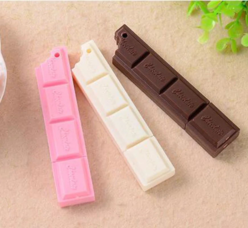 5pcs/ lot , Novelty Chocolate Shaped Ballpoint Pen as Gift Pen for School Kids , 0.7mm Black Ink , 9.5cm in Length