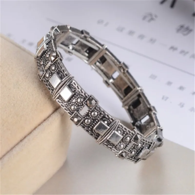 Fashion Adjustable size 5 Color Rhinestone Alloy Bracelet For Women Blue stone Gold Color Metal Bangle Jewelry Wholesale