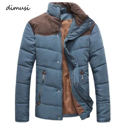 DIMUSI-Chaqueta de invierno para hombre, Parkas informales cálidas de algodón con cuello levantado, abrigos acolchados, ropa de abrigo, 4XL