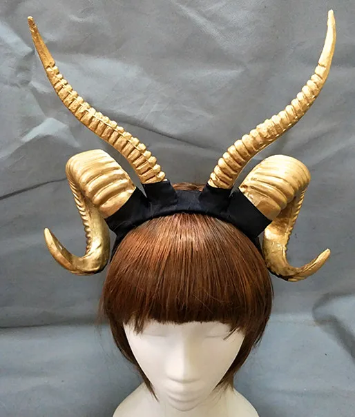 Gothic Antler Sheep Horn Hoop Headband Forest Animal Photography Manual Cosplay KC Headpieces Party Accessories