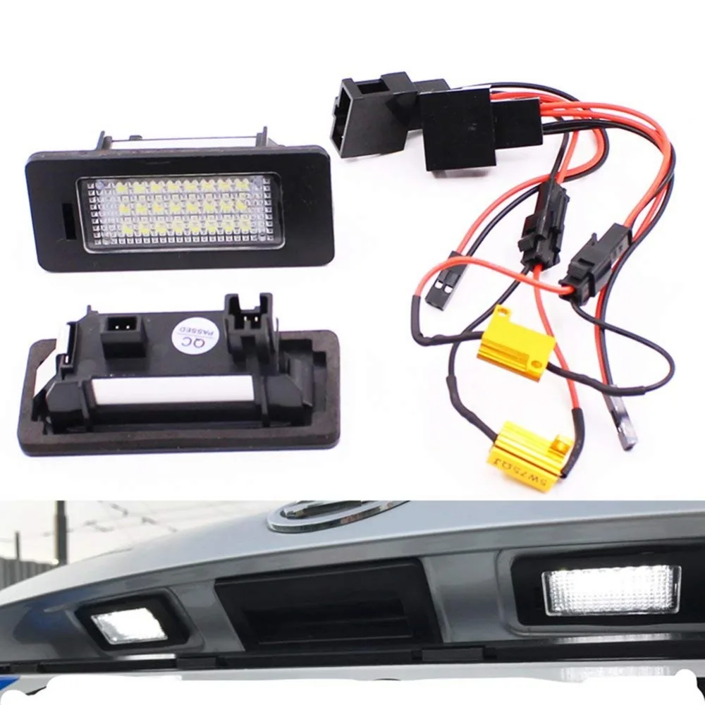 LED License Plate Light Fit for  Skoda Octavia 3 Superb B6 Rapid Combi Yeti 5L Fabia Mk2 Mk3 LED License Plate Light