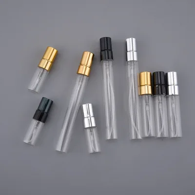 

DHL FREE 500PCS/LOT 3ML 5ML 10ML Glass Refillable Perfume Bottle With Aluminum Atomizer Empty Parfum Case For Traveler