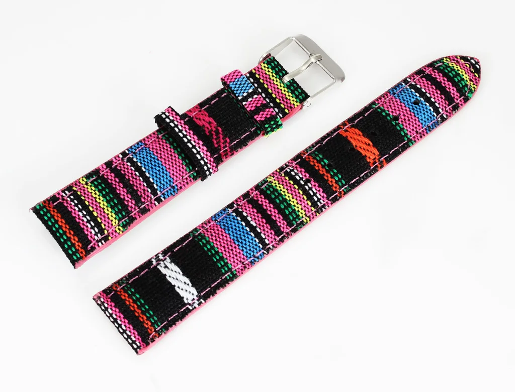 18mm Length 7 Kinds Color Denim Fabric Canvas Cloth Men Women Wrist Watch Band Watches Strap