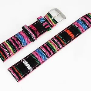 Men and women wristwatch bracelet, denim fabric, watch bracelet, 7 colors, 18mm length 12 Main Sales Different Watch - №12