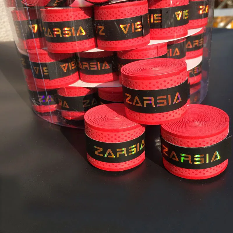 60 pz spedizione gratuita ZARSIA overgrip da Tennis, presa per racchetta da Tennis con punto di pressione, fascia per racchetta da badminton a secco (rossa)