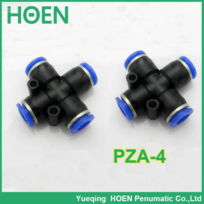 100 stks PZA APZA buispost air connector fitting pijp PZA-4mm one touch push in buisleidingen