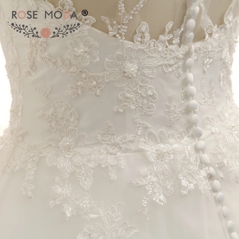 Rose Moda Chantilly Lace Princess Wedding Dress Real Photos Custom Make