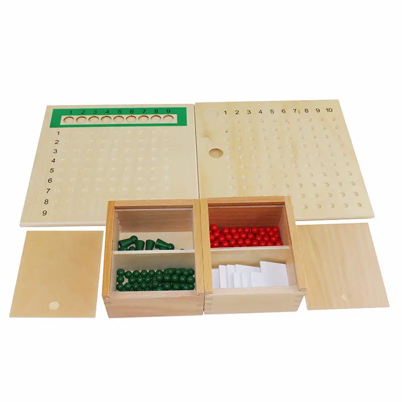 Montessori Kids Children Mathematics Toys Education Wooden Toys Addition, Subtraction, Multiplication and Division Boards