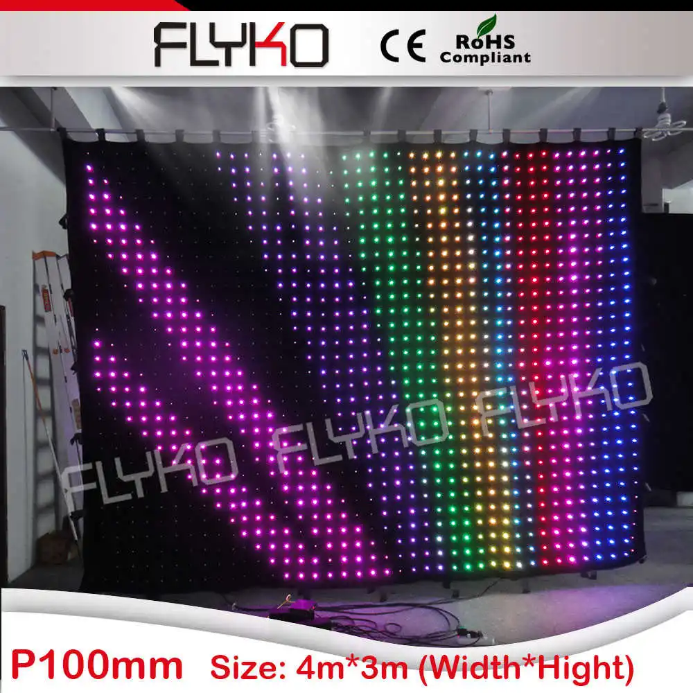 

3x4m DMX/PC control disco led curtain light stage curtain led display