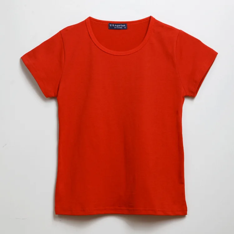 Child Unisex Plain Basic T Shirts Girls Boys Black Blank 100% Cotton Tops Tees  Summer Kids Clothing 2 3 4 6 8 10 T 1424 image 4