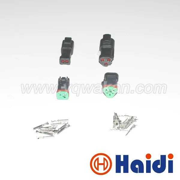 1set complete Deutsch black E004 2p 3p male and female Engine/Gearbox connector for car,bus,motor,truck