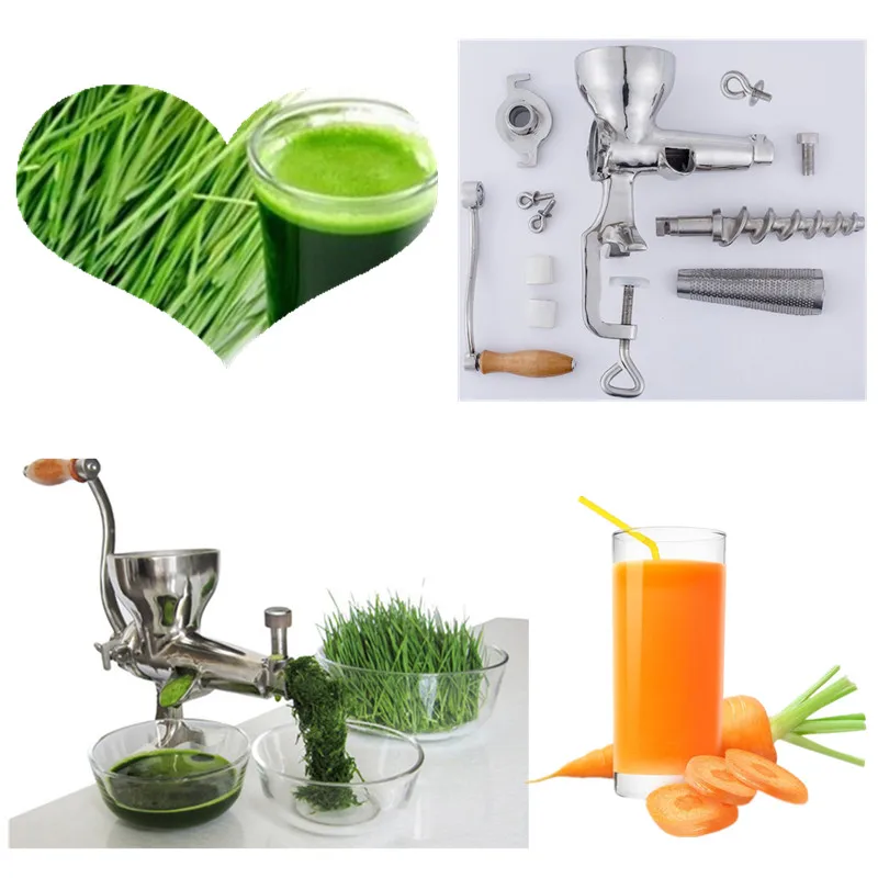 

Portable wheat grass juice extractor manual slow juicer