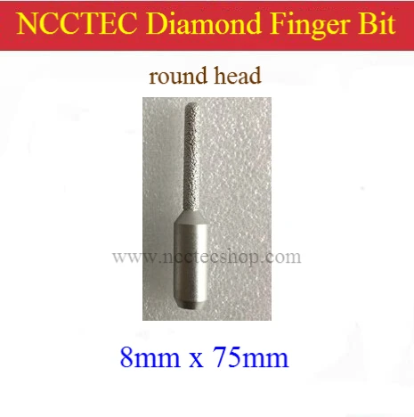 

[round head] 8mm 5/16'' straight diamond vacuum brazed router finger bit with 1/2" Shank FREE shipping | granite seam knife