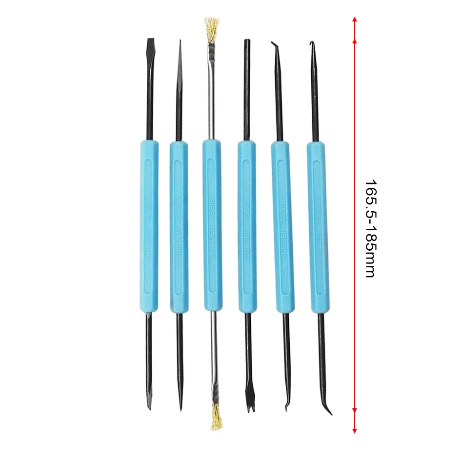 

6pcs Assembly Work Hand Tool Sets Steel Solder Assist Precision Electronic Components Welding Grinding Cleaning Repair Tool Set