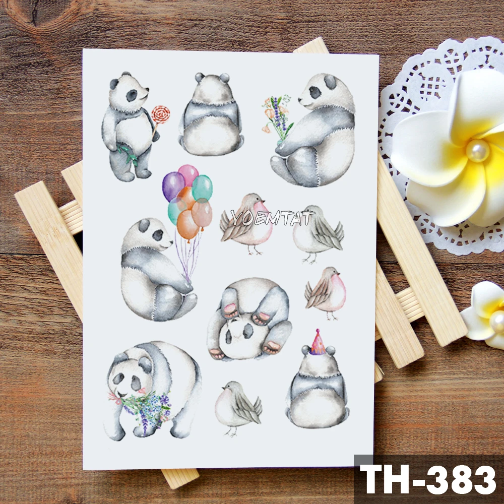 Waterdichte Kinderen Cartoon Tattoo Stickers Eenhoorn Panda Jongen Arm Tatoeages Tijdelijke Meisje Leuke Flamingo Paard Flash Tatoos Pony