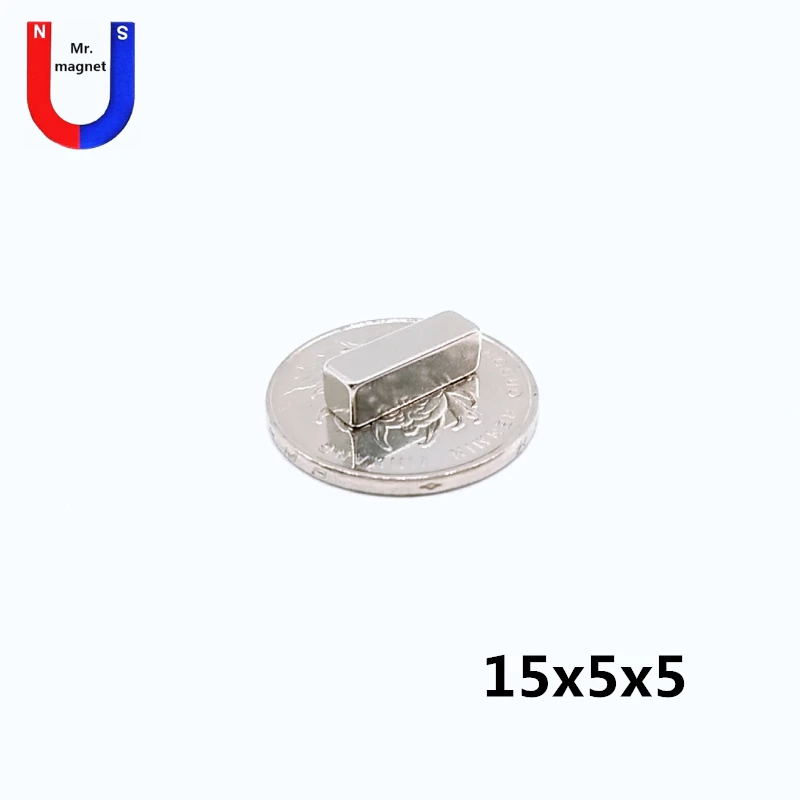 50pcs 15x5x5 magnet neodymium 15x5x5 mm magnet knife holder 15*5*5 magnets cuboid small cube powerful rare earth magnetic NdFeB